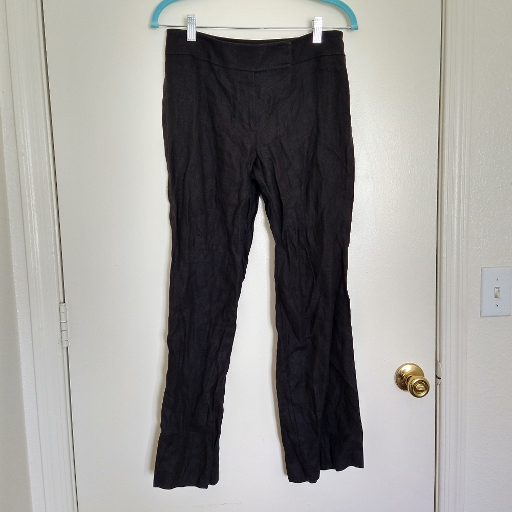 Talbots Pure Irish Linen Petite Black Pants
